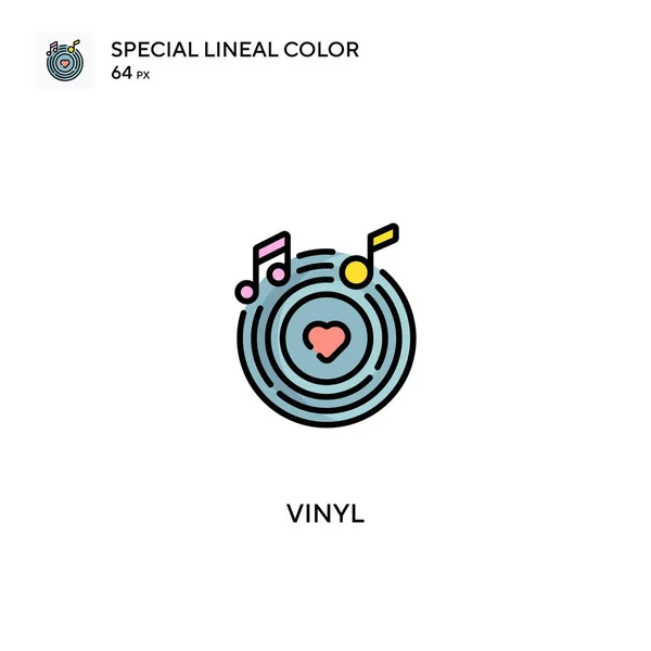 Icone Vinile Colore Lineare Speciale Icon Vinyl Vostro Progetto Affari — Vettoriale Stock