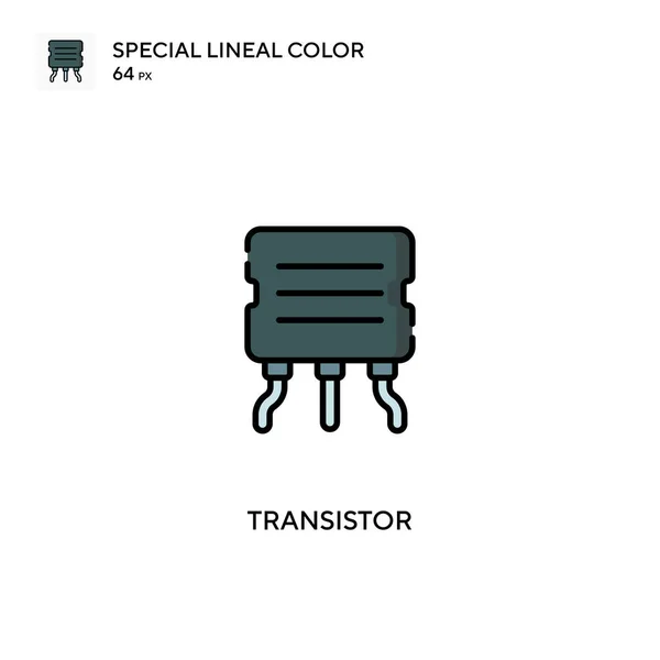 Transistor Iconos Especiales Color Lineal Iconos Transistor Para Proyecto Empresarial — Archivo Imágenes Vectoriales