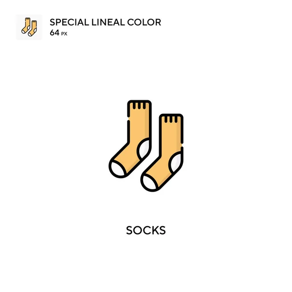 Meias Ícones Lineares Especiais Cor Icon Socks Para Seu Projeto — Vetor de Stock