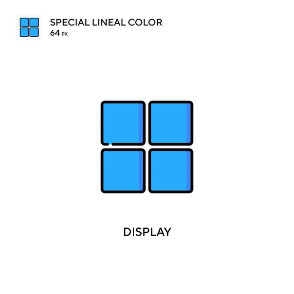 Display Special Lineal Color Icon Display Icons Your Business Project — Stock Vector