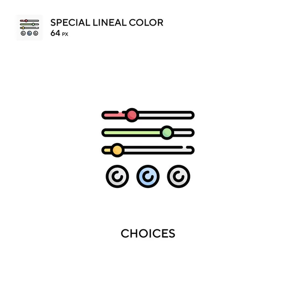 Val Speciella Linjal Färg Ikon Choicons För Ditt Affärsprojekt — Stock vektor