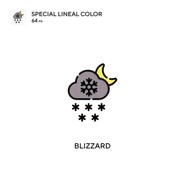 Blizzard Iconos Especiales Color Lineal Iconos Blizzard Para Proyecto Empresarial — Vector de stock