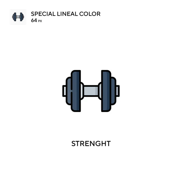 Strenght Special Lineal Color Icon Strenght Icons Your Business Project — Stock Vector