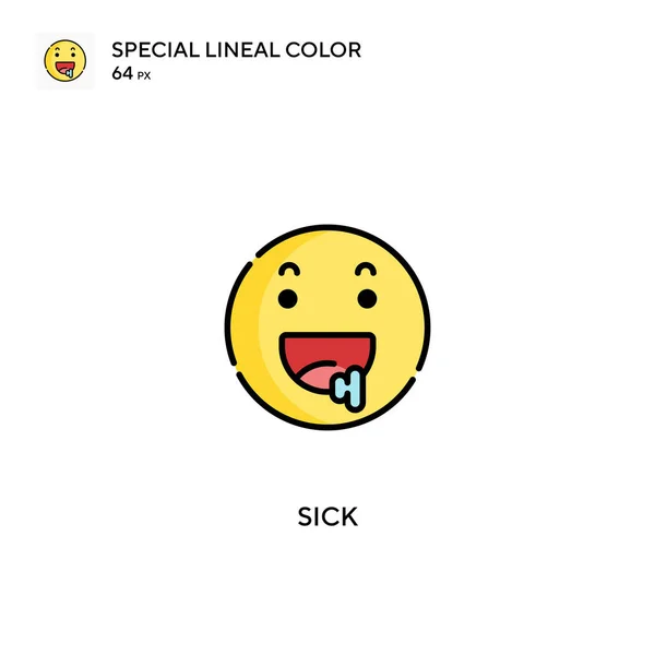 Sick Special Lineal Color Icon Sick Icônes Pour Votre Projet — Image vectorielle