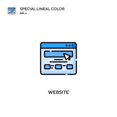 Web sitesi Özel Çizgi Rengi simgesi. İş projeniz için web sitesi simgeleri