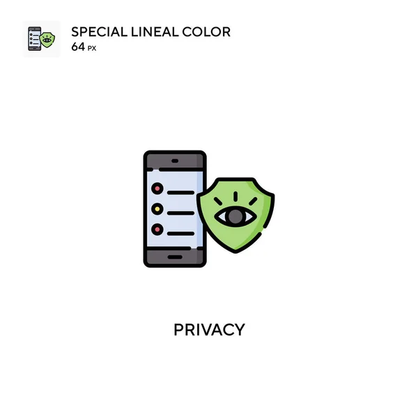 Privacy Special Lineal Color Icon Privacy Icons Your Business Project — Wektor stockowy