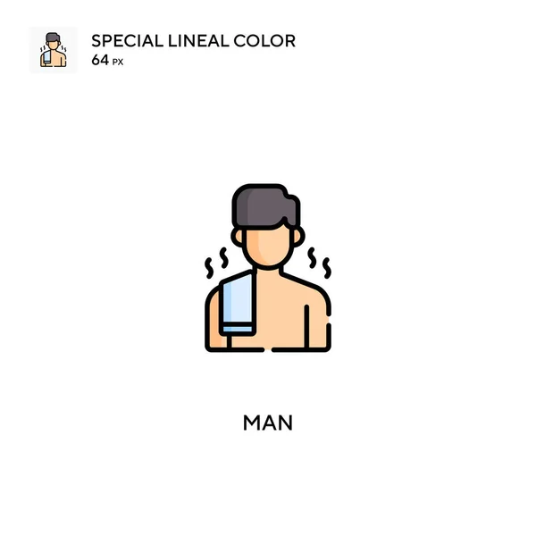 Man Special Lineal Color Icon Man Icons Your Business Project — Stock Vector