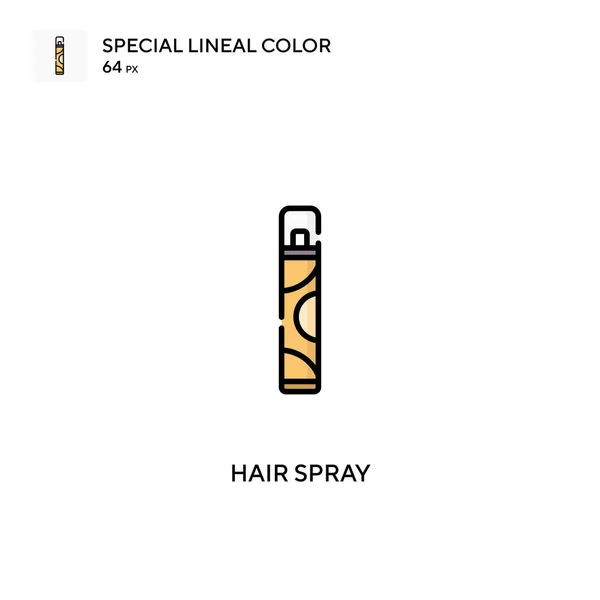 Lak Vlasy Speciální Lineální Ikona Barvy Ikony Spreje Vlasy Pro — Stockový vektor