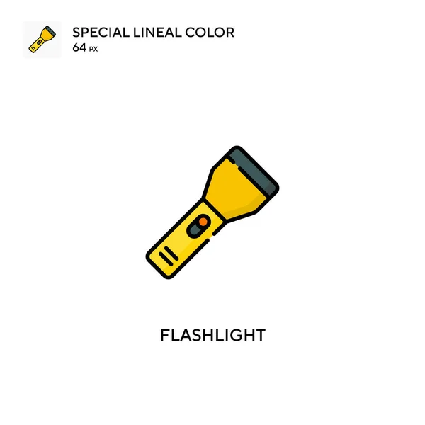 Flashlight Special Lineal Color Icon Flashlight Icons Your Business Project — 스톡 벡터