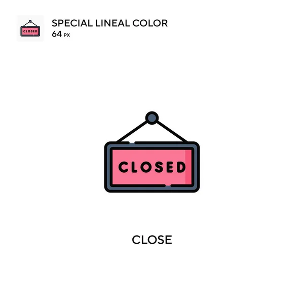 Close Special Lineal Color Icon Close Icons Your Business Project — Stock Vector