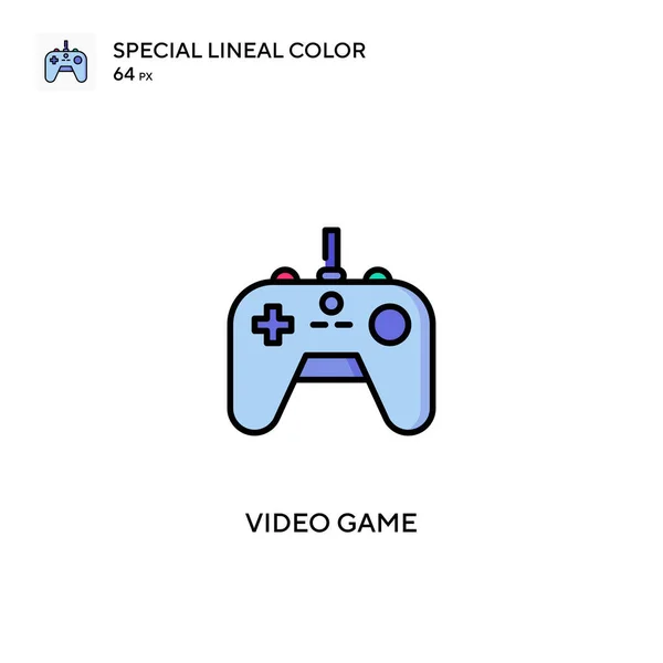 Video Game Special Lineal Color Icon Εικονίδια Video Game Για — Διανυσματικό Αρχείο