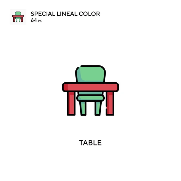 Tabelle Spezielle Lineare Farbsymbole Tischsymbole Für Ihr Geschäftsprojekt — Stockvektor