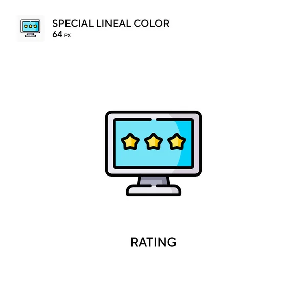 Waardering Speciale Lineal Color Icon Rating Iconen Voor Business Project — Stockvector