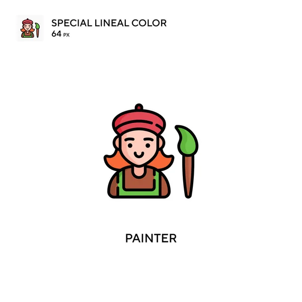 Ζωγράφος Ειδική Lineal Εικονίδιο Χρώμα Ζωγράφος Εικονίδια Για Την Επιχείρησή — Διανυσματικό Αρχείο