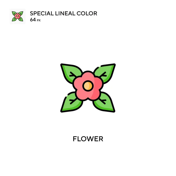 Flor Iconos Especiales Color Lineal Flower Para Proyecto Empresarial — Vector de stock