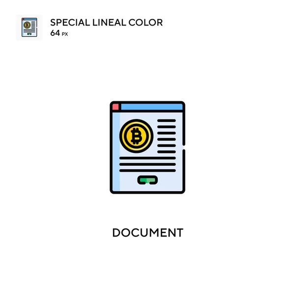 Documento Icone Colori Lineari Speciali Icone Del Documento Tuo Progetto — Vettoriale Stock