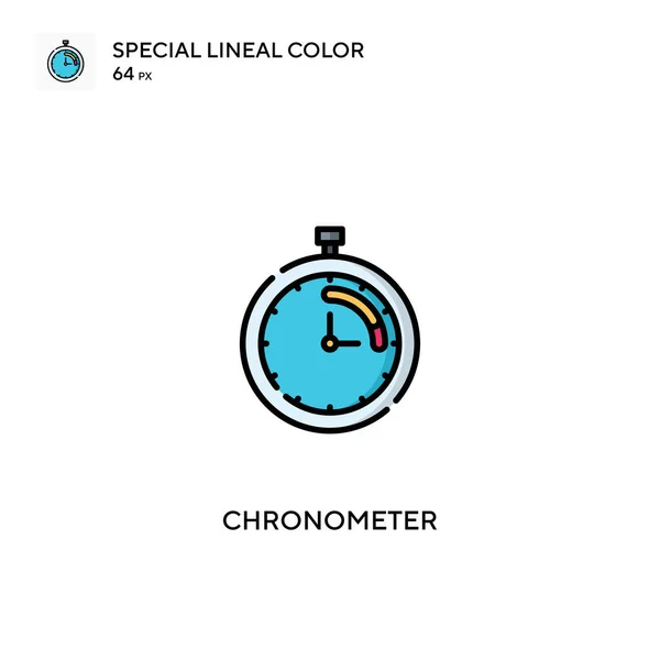 Chronometer Spezielle Lineare Farbsymbole Chronometer Symbole Für Ihr Geschäftsprojekt — Stockvektor