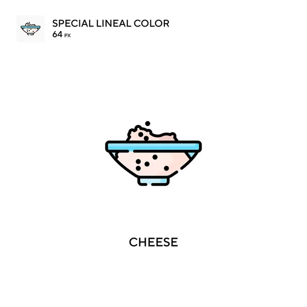 Iconos Queso Especial Color Lineal Icon Cheese Para Proyecto Negocio — Vector de stock