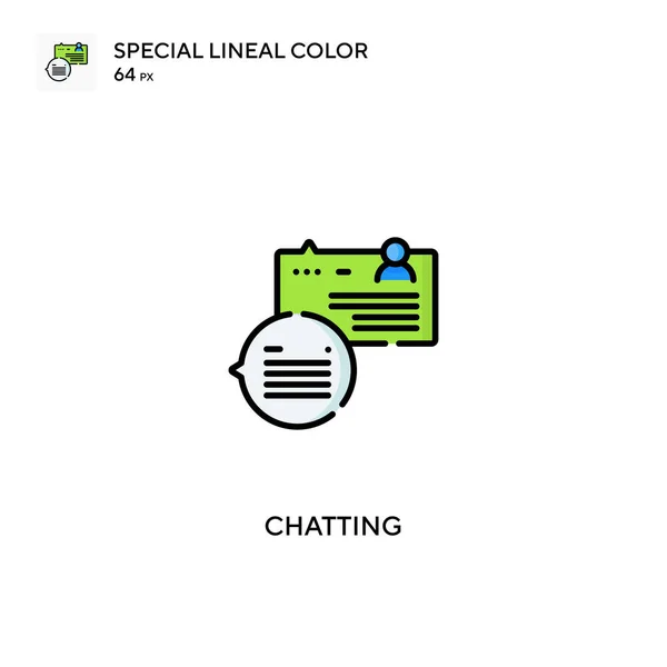 Conversando Ícones Cores Lineares Especiais Icon Chatting Para Seu Projeto — Vetor de Stock
