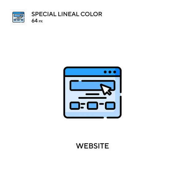 Website Speciale Lineal Color Icon Website Iconen Voor Business Project — Stockvector