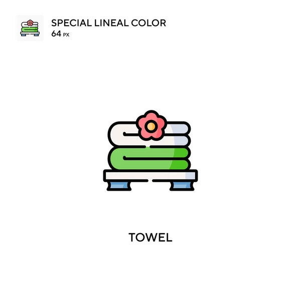 Towel Special Lineal Color Icon Towel Icons Your Business Project — Stock Vector