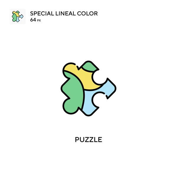 Puzzle Spezielle Lineare Farbsymbole Puzzle Symbole Für Ihr Geschäftsprojekt — Stockvektor