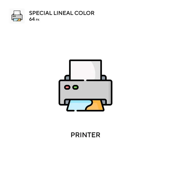 Printer Special Lineal Color Icon Printer Icons Your Business Project — Stock Vector