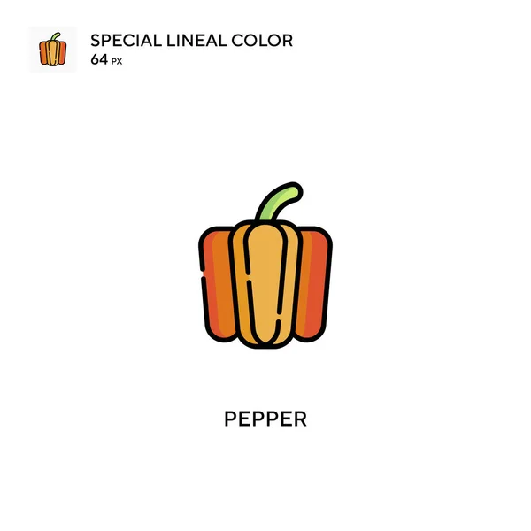 Pepper ペッパー スペシャルラインカラーアイコンビジネスプロジェクトのペッパーアイコン — ストックベクタ