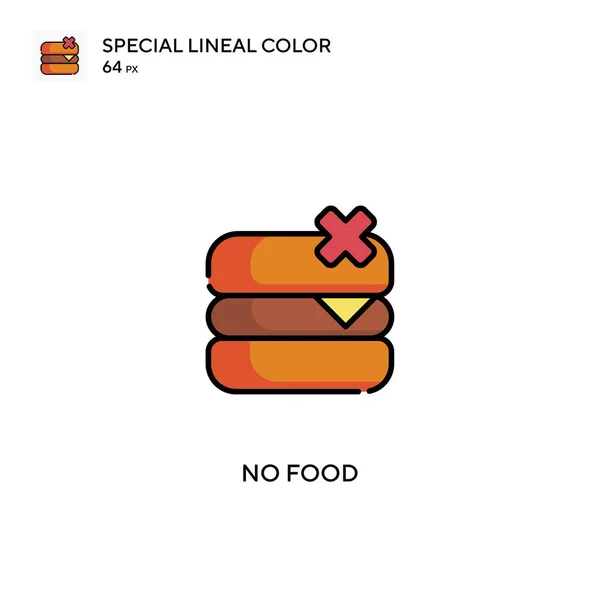 Δεν Υπάρχουν Τρόφιμα Ειδική Lineal Εικονίδιο Χρώμα Δεν Εικονίδια Τροφίμων — Διανυσματικό Αρχείο