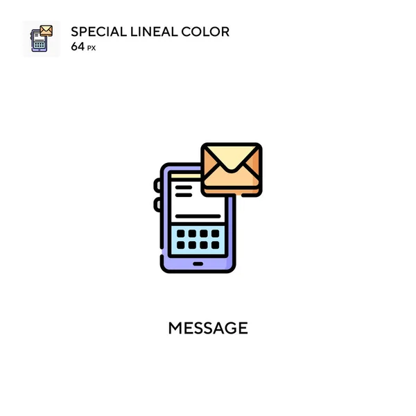 Сообщение Special Lineal Color Icon Message Icons Your Business Project — стоковый вектор