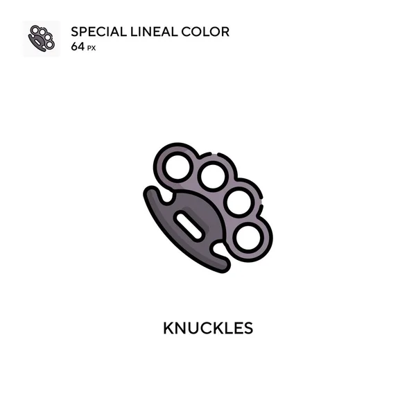 Knuckles Ícones Cores Lineares Especiais Icon Knuckles Para Seu Projeto —  Vetores de Stock