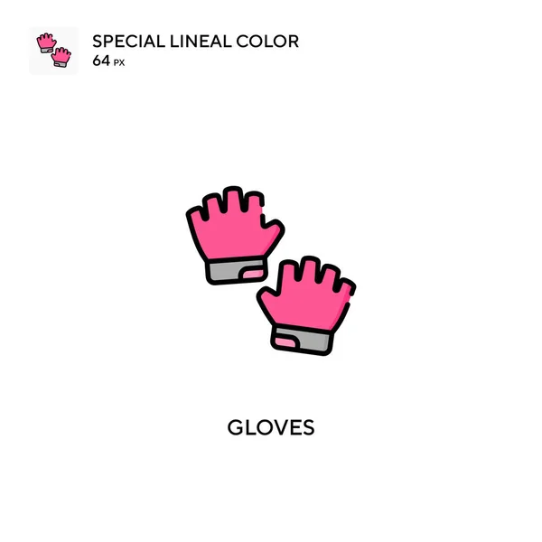 Guantes Iconos Colores Lineales Especiales Guantes Para Proyecto Empresarial — Archivo Imágenes Vectoriales