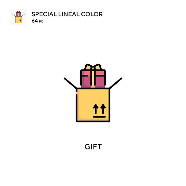 Dárek Speciální Lineální Ikona Barvy Dárkové Ikony Pro Váš Podnikatelský — Stockový vektor