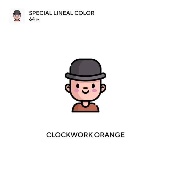 Clockwork Orange Special Lineal Color Icon Clockwork Orange Icons Your — 스톡 벡터