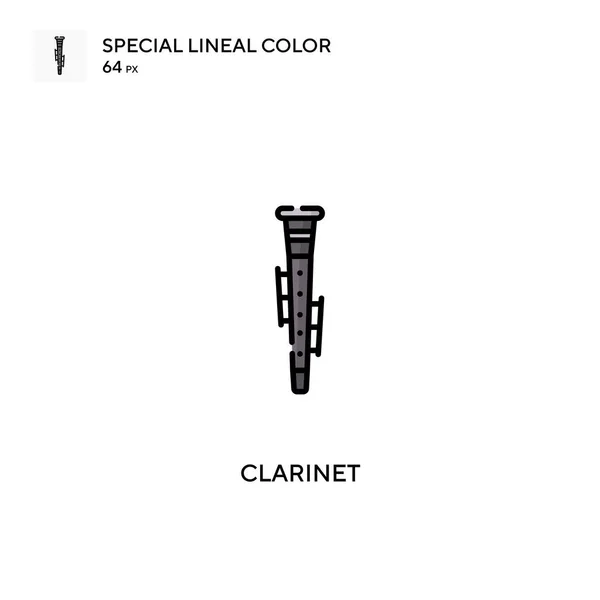 Clarinet Spezielle Lineare Farbsymbole Clarinet Symbole Für Ihr Geschäftsprojekt — Stockvektor