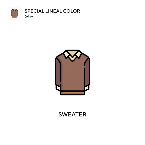 Camisola Ícones Cor Linear Especial Icon Sweater Para Seu Projeto — Vetor de Stock