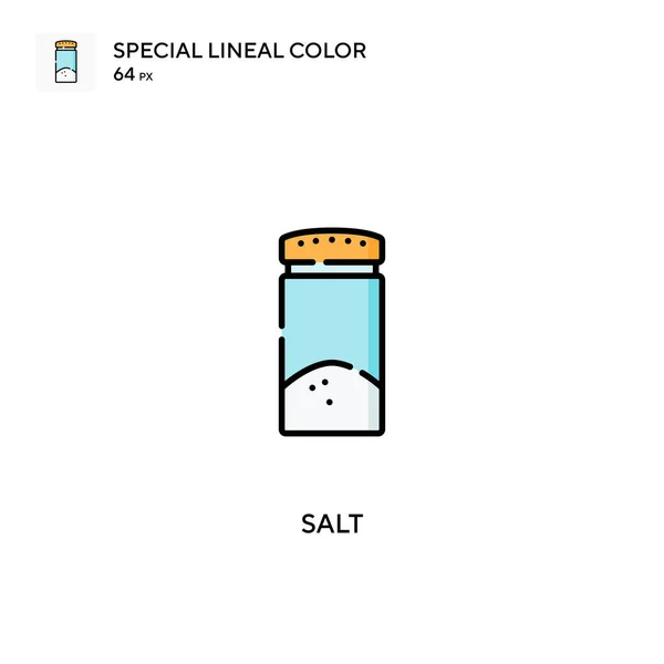 Salz Spezielle Lineare Farbsymbole Salz Symbole Für Ihr Geschäftsprojekt — Stockvektor