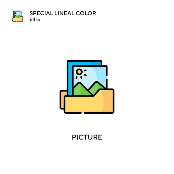 Picture Special Lineal Color Icon Picture Iconen Voor Business Project — Stockvector