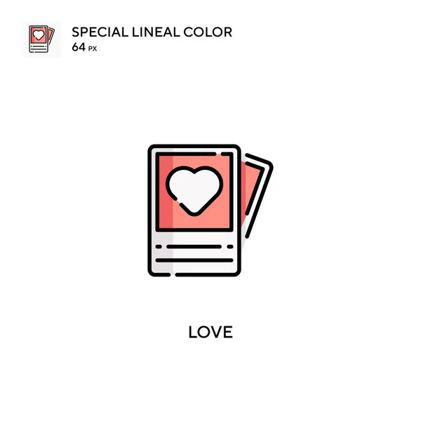 Love Special Lineal Color Icon Love Iconen Voor Business Project — Stockvector