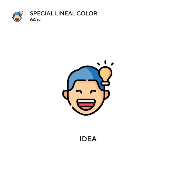 Idea Special Lineal Color Icon Idea Icons Your Business Project — Stock Vector