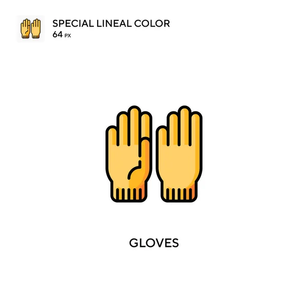 Γάντια Ειδικά Lineal Εικονίδιο Χρώμα Γάντια Εικονίδια Για Την Επιχείρησή — Διανυσματικό Αρχείο