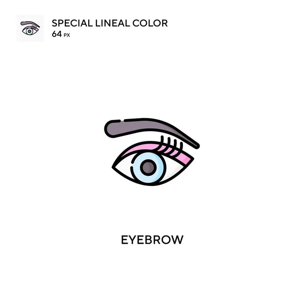Eyebrow Special Lineal Color Icon Eyebrow Icons Your Business Project — 스톡 벡터