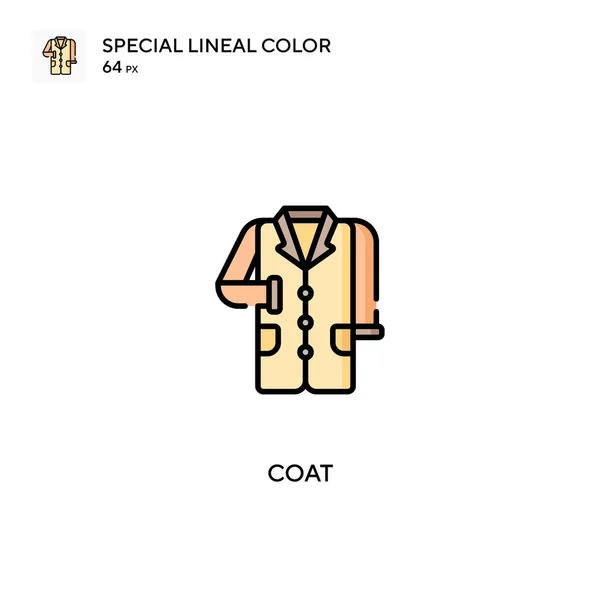 Abrigo Iconos Especiales Color Lineal Coat Para Proyecto Empresarial — Archivo Imágenes Vectoriales