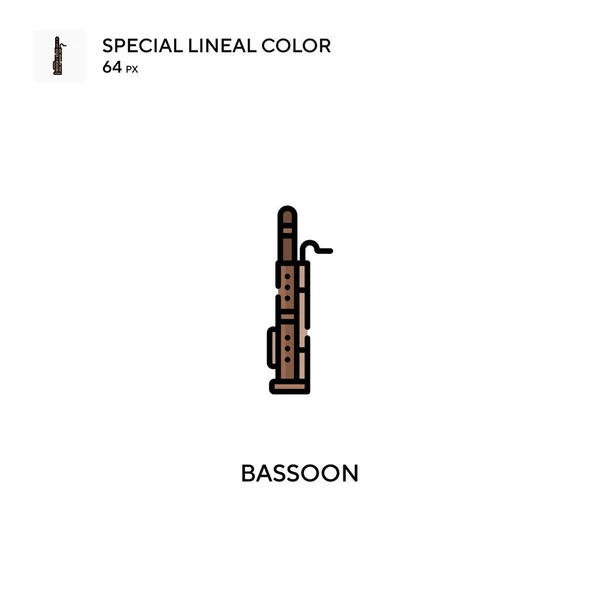 Bassoon Iconos Especiales Color Lineal Bassoon Para Proyecto Empresarial — Archivo Imágenes Vectoriales