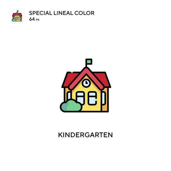 Kinderten Special Lineal Color Icon Kindergarten Icons Your Business Project — 스톡 벡터