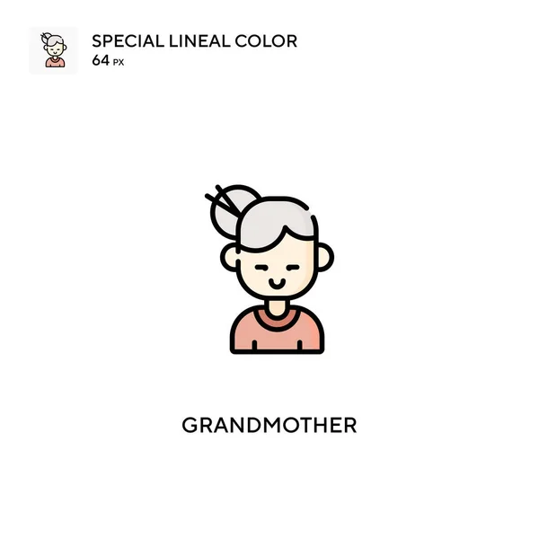 Abuela Iconos Especiales Color Lineal Abuela Iconos Para Proyecto Negocio — Archivo Imágenes Vectoriales