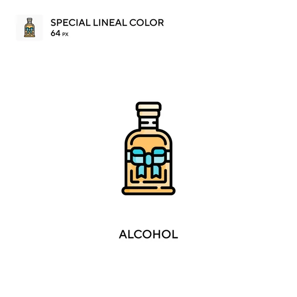Álcool Ícones Lineares Especiais Cor Icon Alcohol Para Seu Projeto — Vetor de Stock