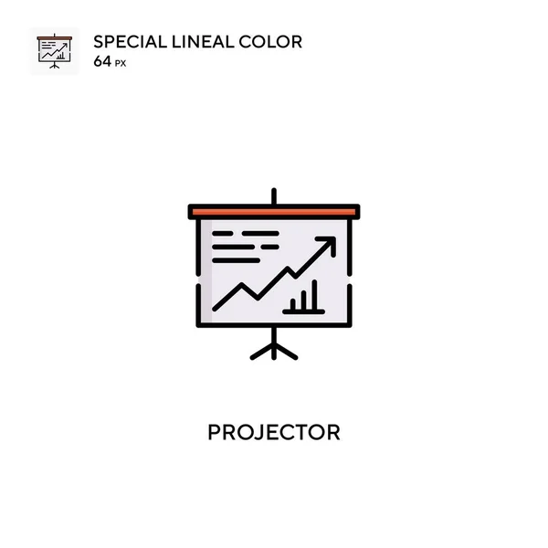 Projector Special Lineal Color Icon Projector Icons Your Business Project — Stock Vector