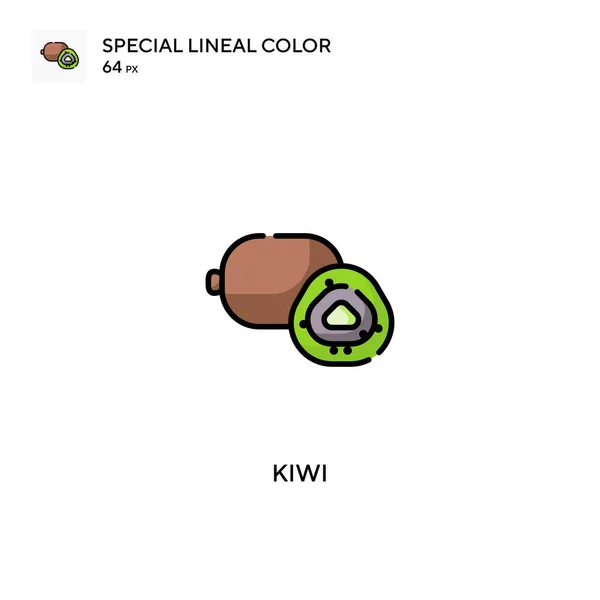 Kiwi Specjalna Ikona Koloru Linii Kiwi Ikony Dla Twojego Projektu — Wektor stockowy