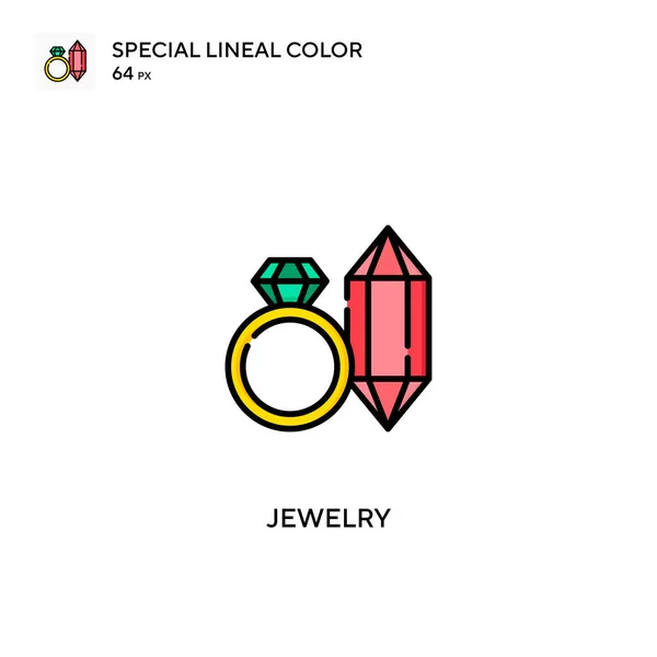 Joyería Icono Especial Color Lineal Iconos Joyería Para Proyecto Empresarial — Archivo Imágenes Vectoriales